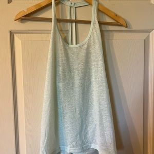 Mint green active wear tank top